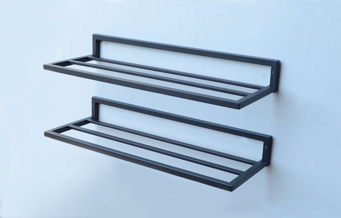 Entryway 2 Set Open Shoe Shelf Wall Mount Metal Shoe Rack Etsy