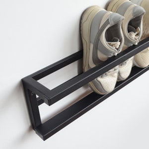 Entryway Metal Wall Mounted Shoe Storage Unique Open Floating - Etsy
