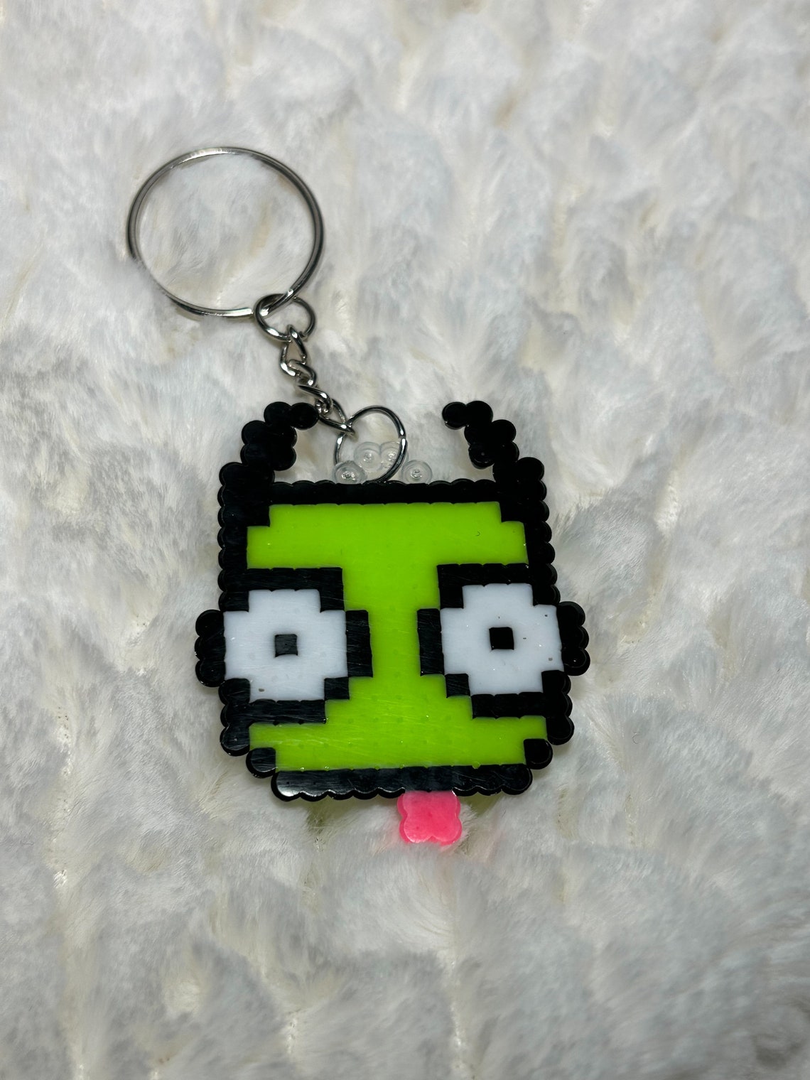 Invader Zim Gir Keychain Etsy