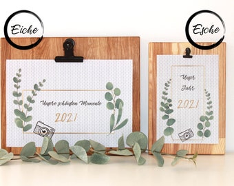 Clipboards for photos/postcards/calendars made of solid wood