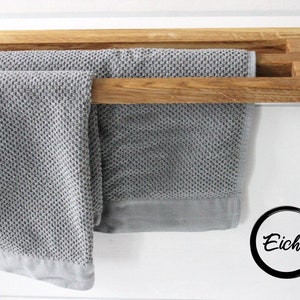Porte-serviettes simple en chêne image 1