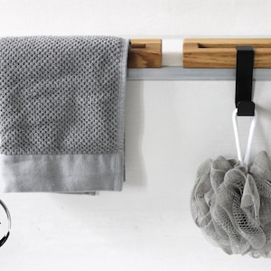 Porte-serviettes simple en chêne image 2