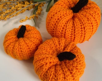 Crochet Pumpkin - Pumpkin Decor - Halloween Pumpkin - Fall Decor - Farmhouse Decor - Autumn Decor - Halloween Decor