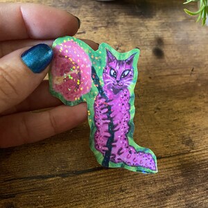 Cute Holographic Caterpillar sticker | Cat-erpillar Sticker | Cat Stickers | Vinyl Waterproof Sticker | Sticker for Laptop