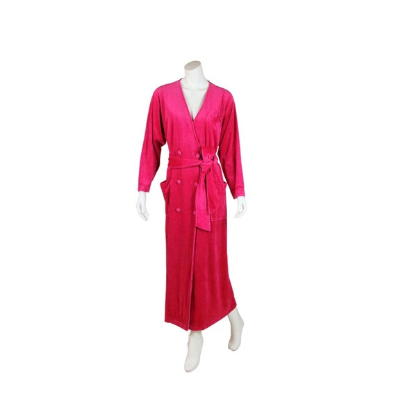 PIERRE BALMAIN 1980s Vintage Elegant Joan Collins Style Double Breasted Pink Dressing Gown House Coat Etsy