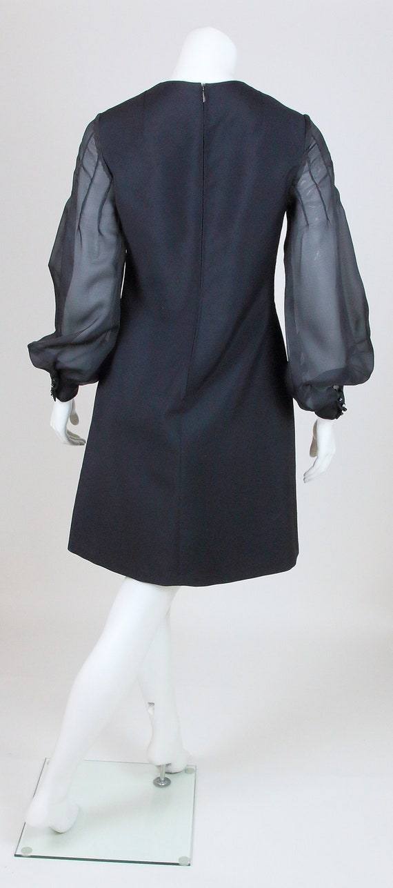 GERMAN TAILORING SHOP 1960s Vintage Black Mini Dr… - image 5