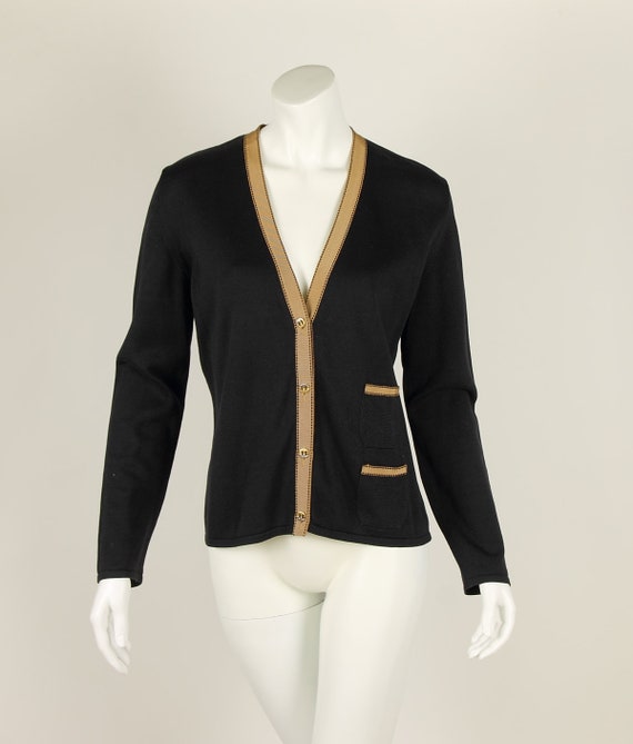 FERRAGAMO Vintage 1990s Black Women's Cardigan Car