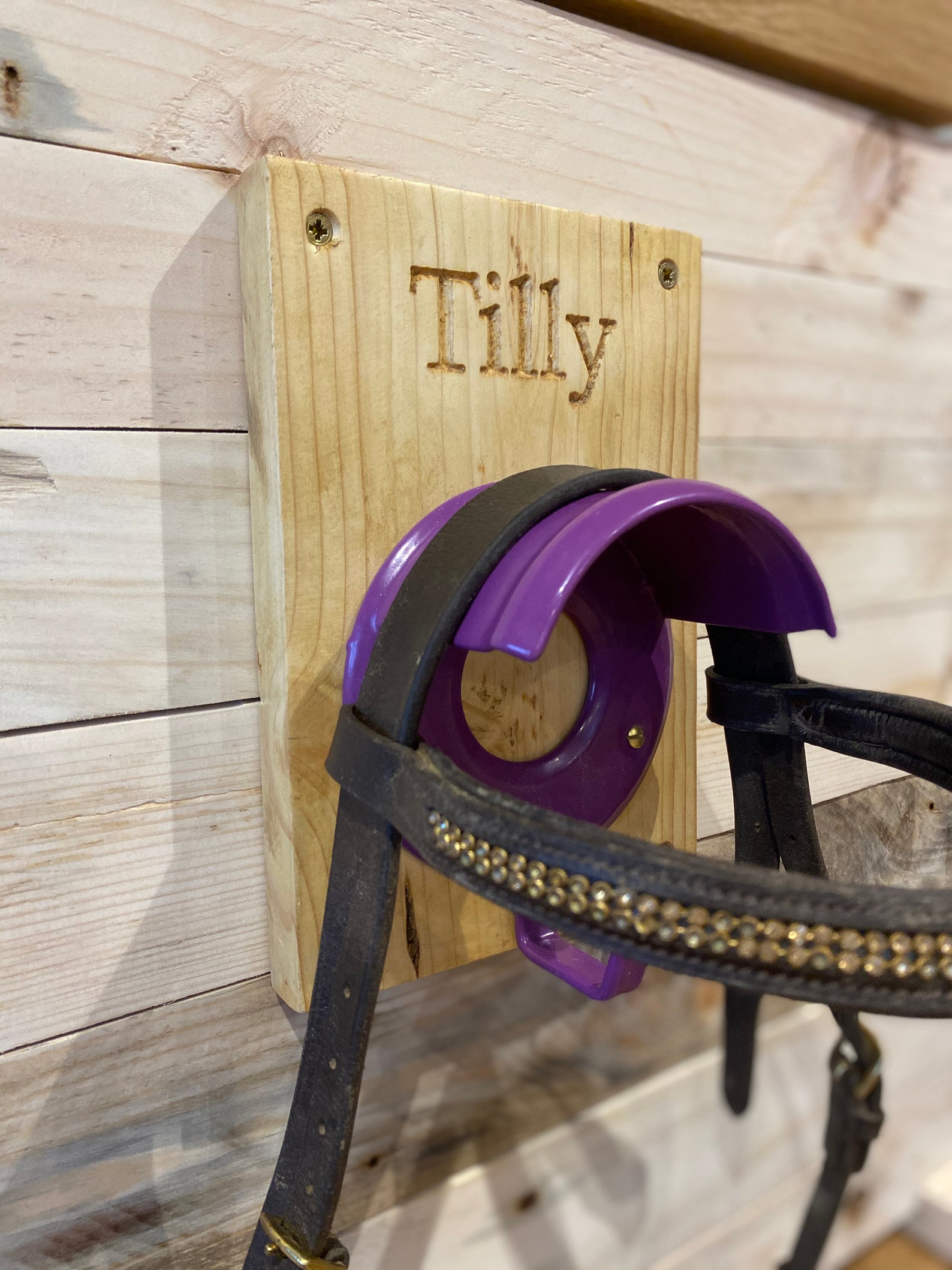 PERSONALISED bridle hook Bespoke bridle rack Tack room hook Etsy