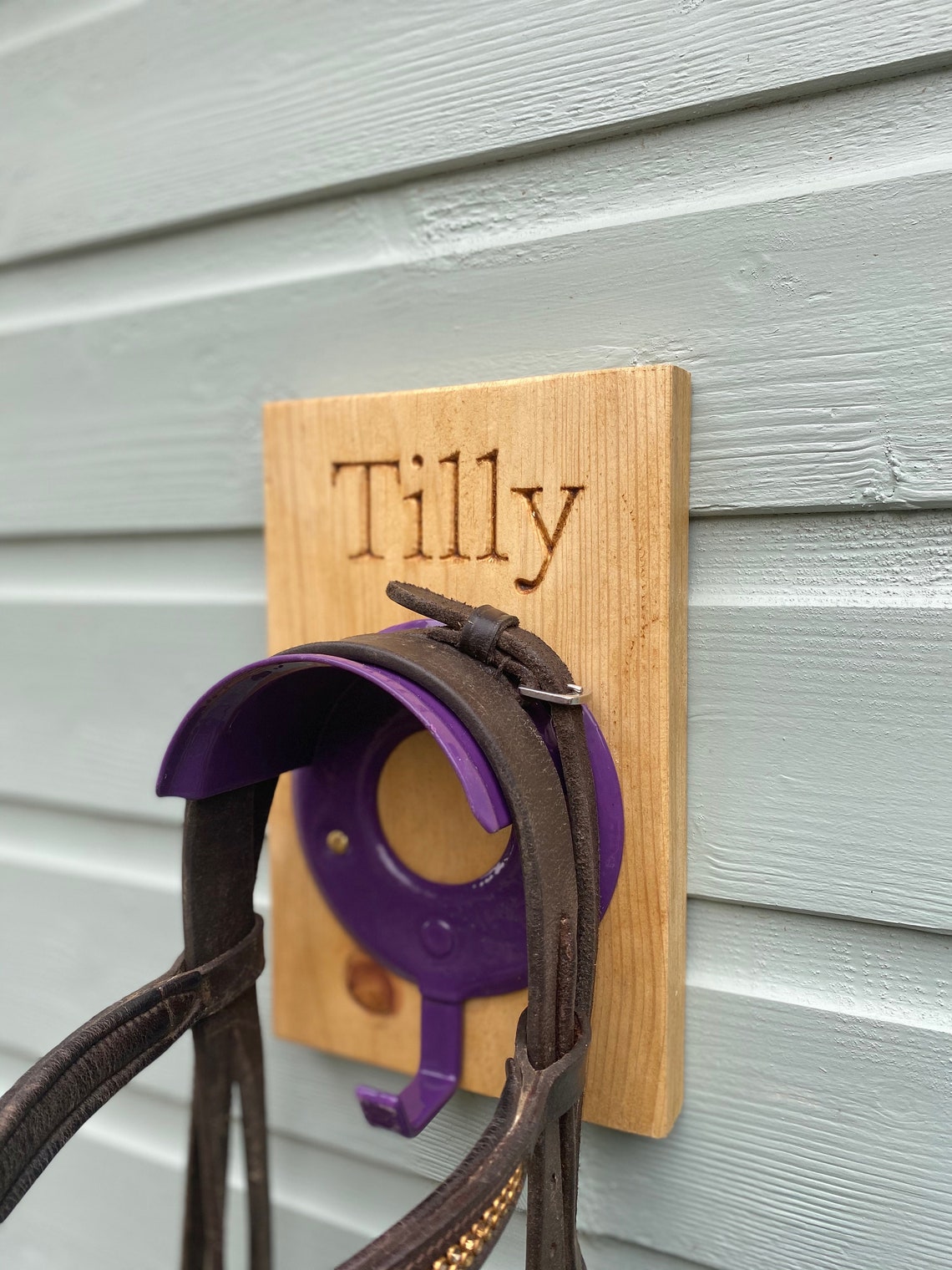 PERSONALISED bridle hook Bespoke bridle rack Tack room hook Etsy