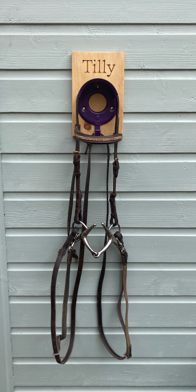 PERSONALISED bridle hook Bespoke bridle rack Tack room hook Etsy