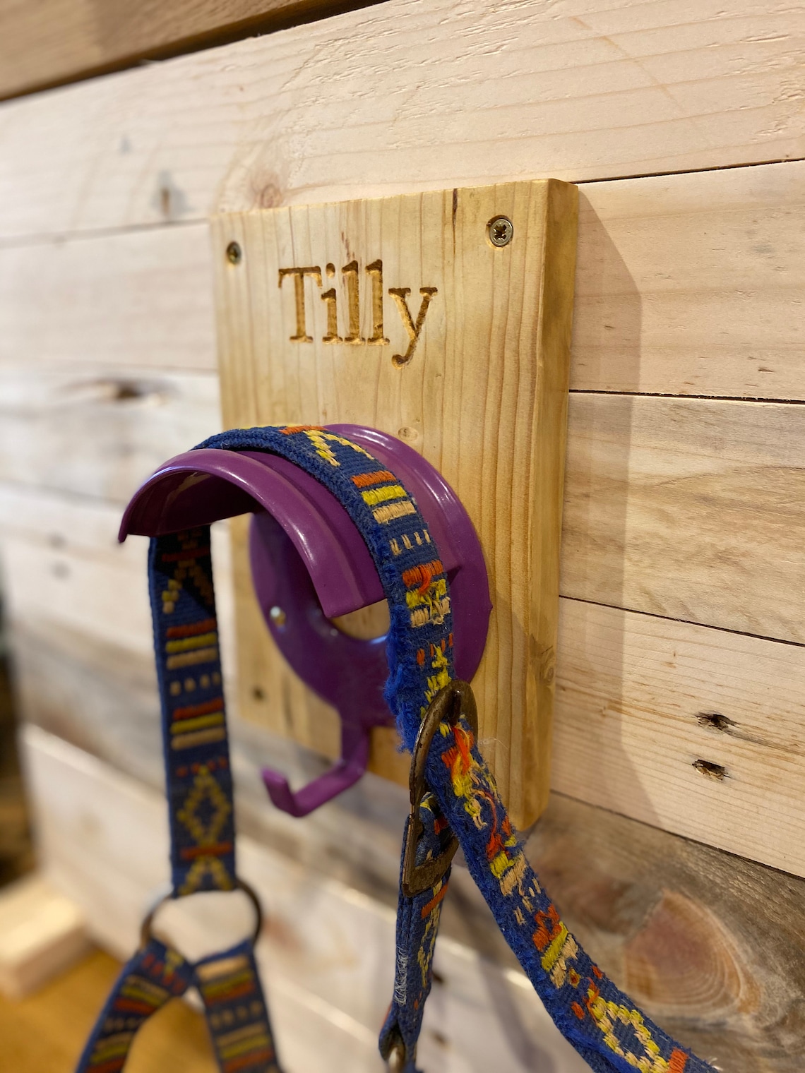 PERSONALISED bridle hook Bespoke bridle rack Tack room hook Etsy