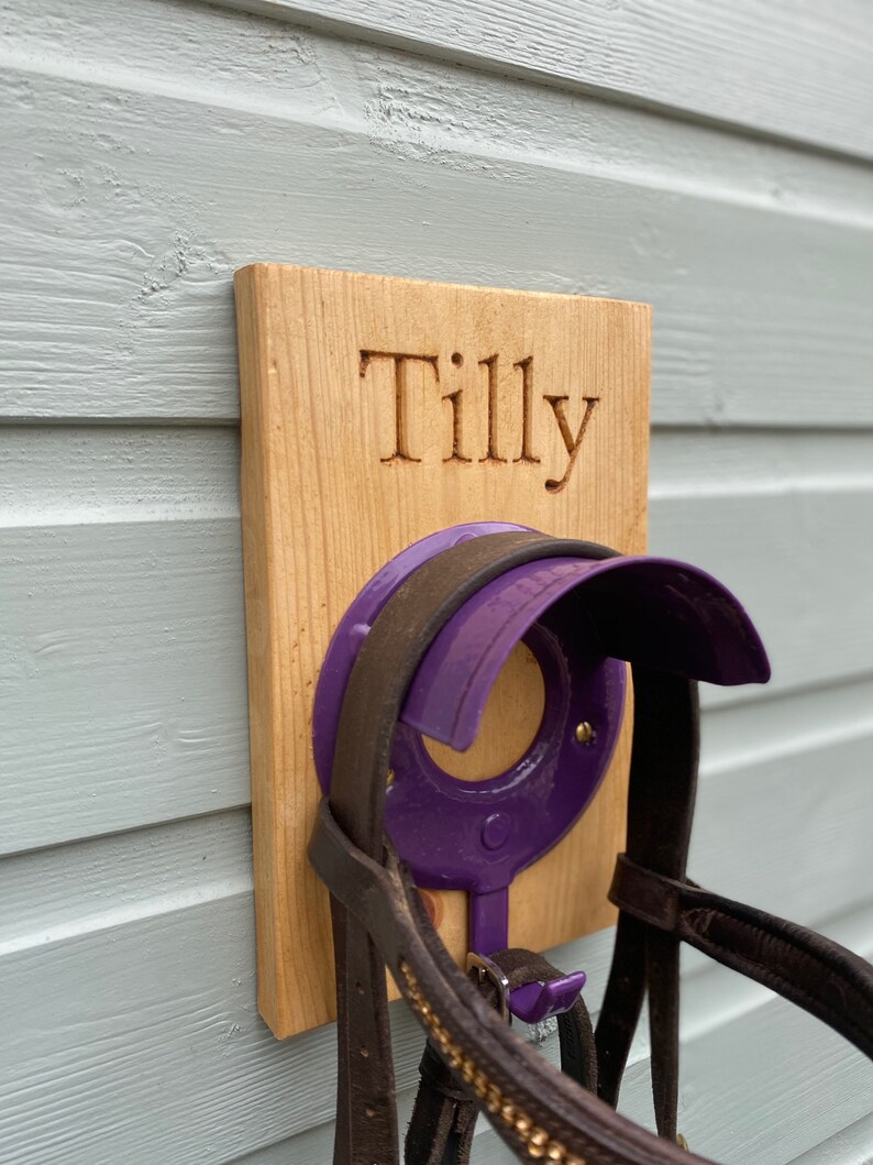 PERSONALISED bridle hook Bespoke bridle rack Tack room hook Etsy