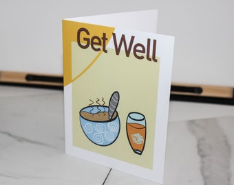 Get well card, feel better card, get well soon card, speedy recovery, feel better get well soon card, personalized get well soon card , card