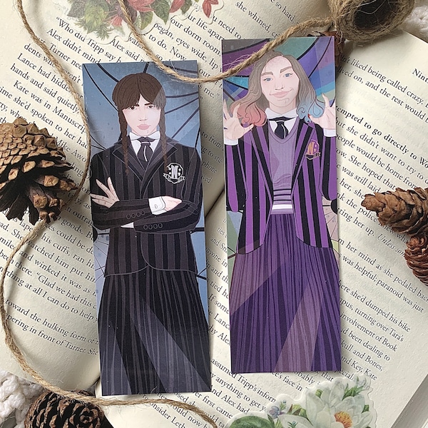 Wednesday TV Series Bookmarks | Wednesday Addams | Enid Sinclair