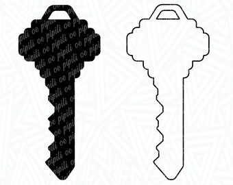 Key SVG - House Key SVG - Key Clip Art - Digital Download - Key Png - Key Dxf - Key Shape Svg - Key Outline SVG - Key Silhouette Svg