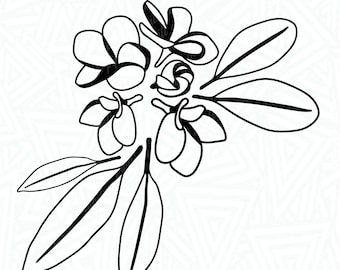 Plumeria Blume SVG: Hawaii Lei Design (Digitaler Download)
