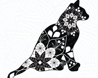 Download Free Cat Mandala Svg Etsy
