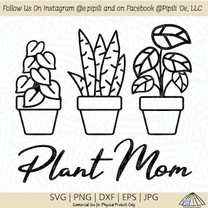 Pflanzen Mutter SVG - Mama SVG - Topfpflanze SVG - Digitaler Download - Mutter SVG - Pflanzen Mama Clip Art - Mama Spruch SVG - Mama SVG für Shirts