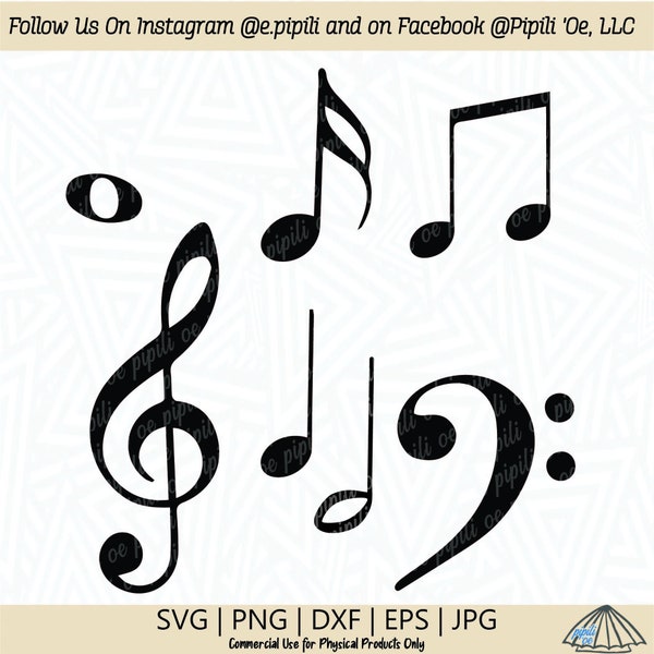 Musical Notes SVG - Music Notes SVG - Music Notes Clip Art - Music Notes Cut File - Digital Download - Cricut - Silhouette
