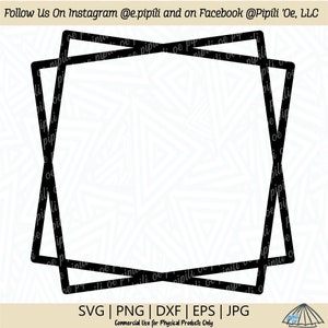 Thick Layered Square Frame SVG - Square Frame SVG - Frame SVG - Digital Download - Frame Cut File - Square Frame Png - Frame Clip Art