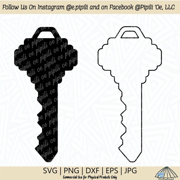 Key SVG - House Key SVG - Key Clip Art - Digital Download - Key Png - Key Dxf - Key Shape Svg - Key Outline SVG - Key Silhouette Svg