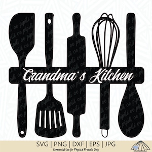 Grandma's Kitchen SVG - Grandma SVG - Kitchen SVG - Kitchen Sign svg - Sign svg - Cut File - Cricut - Silhouette - Home svg - Stencil svg