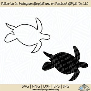 Turtle - Honu Silhouette SVG - Sea Turtle Silhouette SVG - Honu Silhouette SVG - Hawaii Svg - Digital Download - Ocean Svg