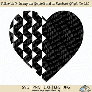Solid Tapa Design Heart SVG - Tribal Heart SVG - Heart SVG - Digital Download - Heart Clip Art - Tribal heart Cut File - Hawaiian Heart Png