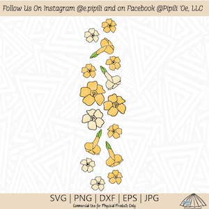 Puakenikeni Freeform SVG - Puakenikeni SVG - Hawaii Flower SVG - Digital Download - Tropical Flower Clip Art - Puakenikeni Flower Png - Dxf