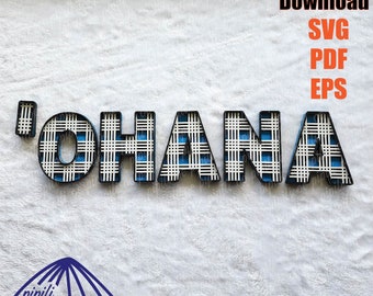 Alphabet Palaka Laser SVG - Digital Download - Alphabet Cutting File - Palaka Laser File - A-Z Font Svg - 0-9 Font SVG - Hawaii Laser SVG