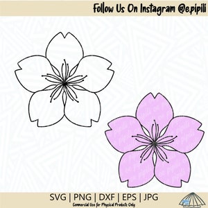 Sakura Blume SVG - Kirschblüte SVG - Blume SVG - Pflanze Svg - Sakura schneiden Datei - Blume ClipArt - digitaler Download