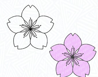 Sakura Flower SVG - Cherry Blossom SVG - Flower SVG - Plant Svg - Sakura Cutting File - Flower Clip Art - Digital Download