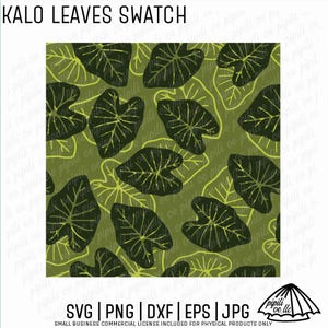 Kalo Leaves Swatch SVG - Kalo Leaves SVG - Laser Engraving - Kalo Leaves Pattern SVG - Hawaii Leaf Design - Leaf Pattern Svg - Laser Svg