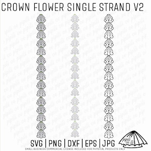 Crown Flower Single Strand Lei V2 SVG - Crown Flower Lei SVG - Pua Kalaunu SVG - Hawaiian Lei Svg - Lasergravure - Hawaii Sublimatie