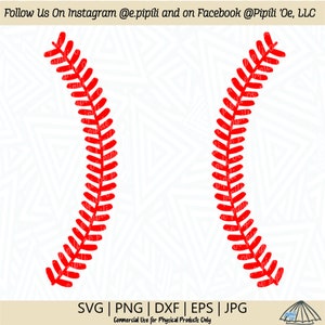 Baseball Stitching SVG - Baseball SVG - Sports SVG - Stitching Svg - Digital Download - Cricut - Silhouette - Clip Art - Cut File - Png