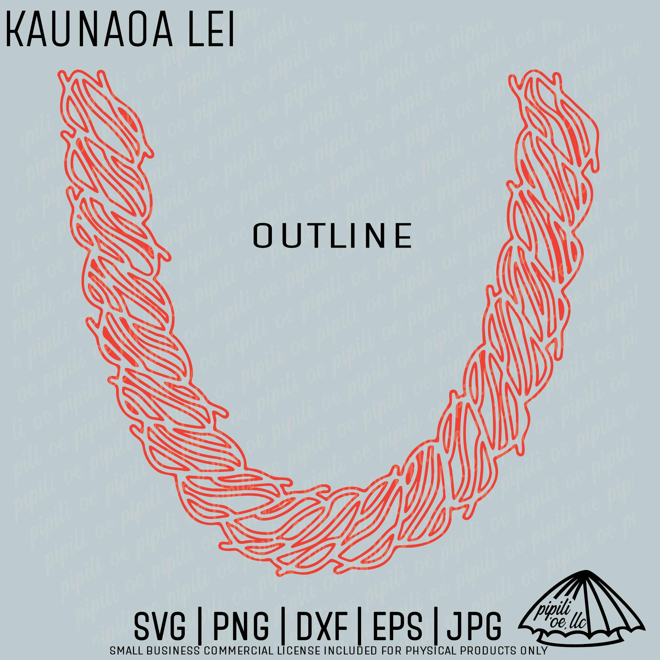 Kaunaoa Lei SVG - Lana'i Lei Flower - Lei for Tshirt - Kaunaoa