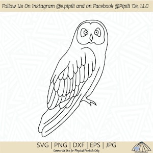 Pueo - Owl SVG - Owl SVG - Owl Drawing SVG - Pueo Svg - Hawaii Svg - Digital Download - Owl Clip Art - Owl Cut File - Cricut - Silhouette