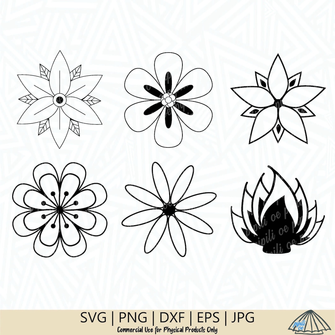 Flower Bundle SVG - Flower SVG - Bundle SVG - Flower Cut Files - Flower ...
