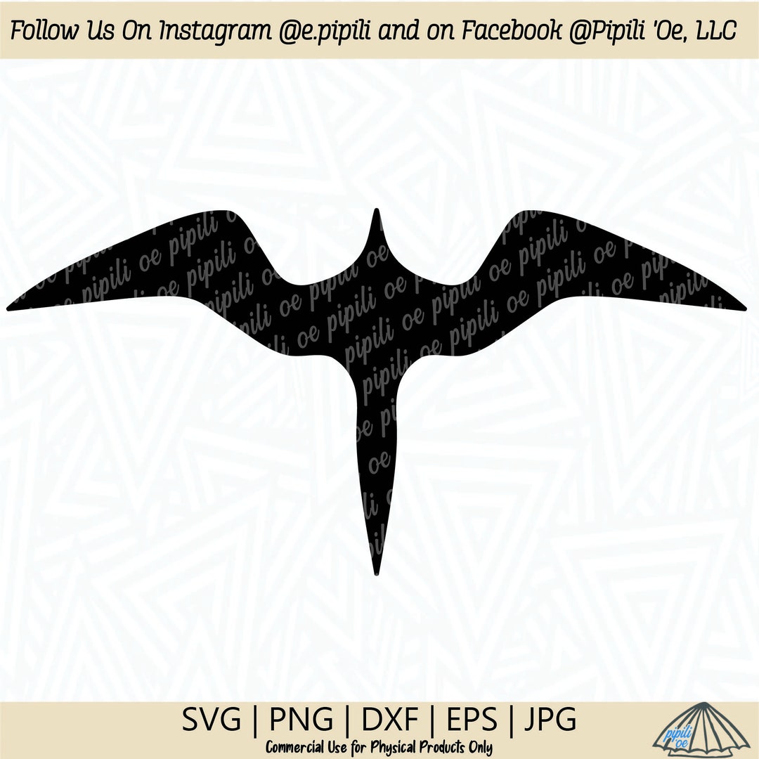 Bird Silhouette SVG Iwa Bird SVG Hawaii Bird Svg Great Frigate Bird
