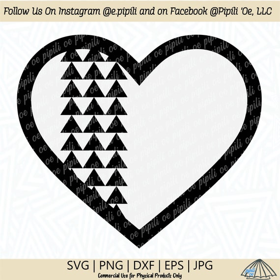 Tapa Design Heart SVG Tribal Heart SVG Heart SVG Digital 