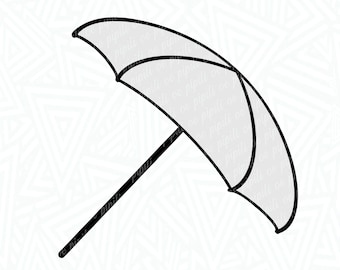 Beach Umbrella SVG - Beach SVG - Ocean SVG - Beach Umbrella Cut File - Beach Umbrella Clip Art - Cricut - Silhouette - Vacation Svg