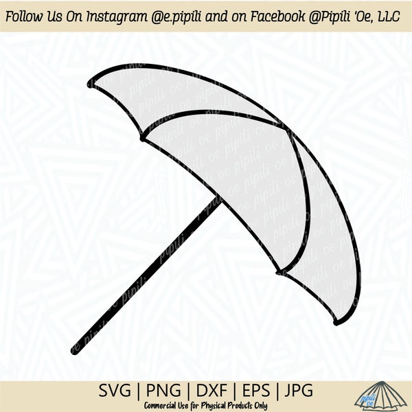 Beach Umbrella SVG - Beach SVG - Ocean SVG - Beach Umbrella Cut File - Beach Umbrella Clip Art - Cricut - Silhouette - Vacation Svg