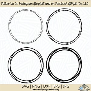 Layered Circle Frame Different Thickness SVG - Circle Frame SVG - Thick Circle Frame SVG - Digital Download - Layered Circle Frame Png
