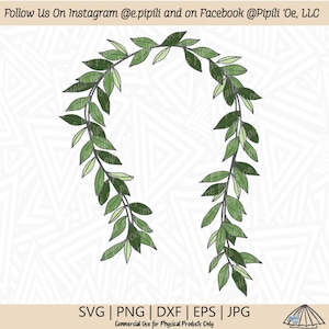 Volledige Maile Lei SVG - Maile SVG - Maile Lei SVG - Hawaii Wedding Lei Svg - Digitale Download - Hawaiian Graduation Lei Svg - Hawaiian Svg