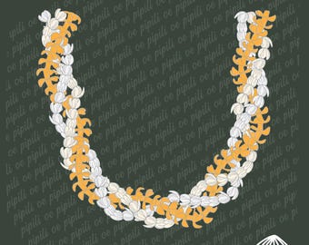 Puakenikeni und Double Pikake Lei SVG - Puakenikeni Lei SVG - Pikake Lei PNG - Lasergravur - Lei Design für Shirts - Lei svg - Clip Art