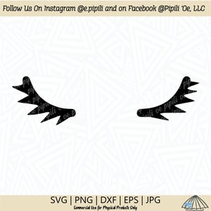 Eyelashes SVG - Eyelashes PNG - Eyelashes Clip Art - Digital Download - Cricut - Silhouette - Eye Svg - Face Svg - Eyelash Digital Art