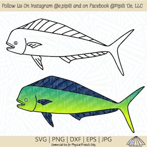 Mahi-mahi - Dauphin poisson SVG - Mahi-mahi SVG - téléchargement numérique - pêche SVG - Hawaii pêche Svg - Mahi-mahi Clip Art - fichier de coupe Mahi-Mahi
