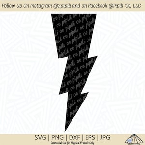 Lightning Bolt SVG - Lighting Bolt Clip Art - Lighting Bolt Shape SVG - Lighting Bolt Cut File - Digital Download - Lightning Bolt Png