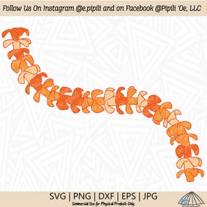 Puakenikeni Lei Curved Color SVG - Puakenikeni Lei SVG - Puakenikeni Flower SVG - Hawaii Svg - Lei Svg - Digital Download - Lei Clip Art