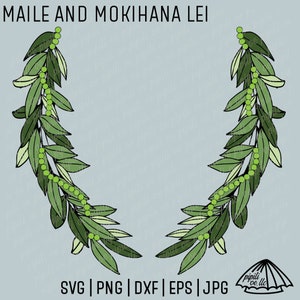 Maile and Mokihana Lei SVG - Maile Lei SVG - Mokihana Lei SVG - Hawaii Svg - Digital Download - Hawaiian Svg - Maile Png - Mokihana Lei Dxf